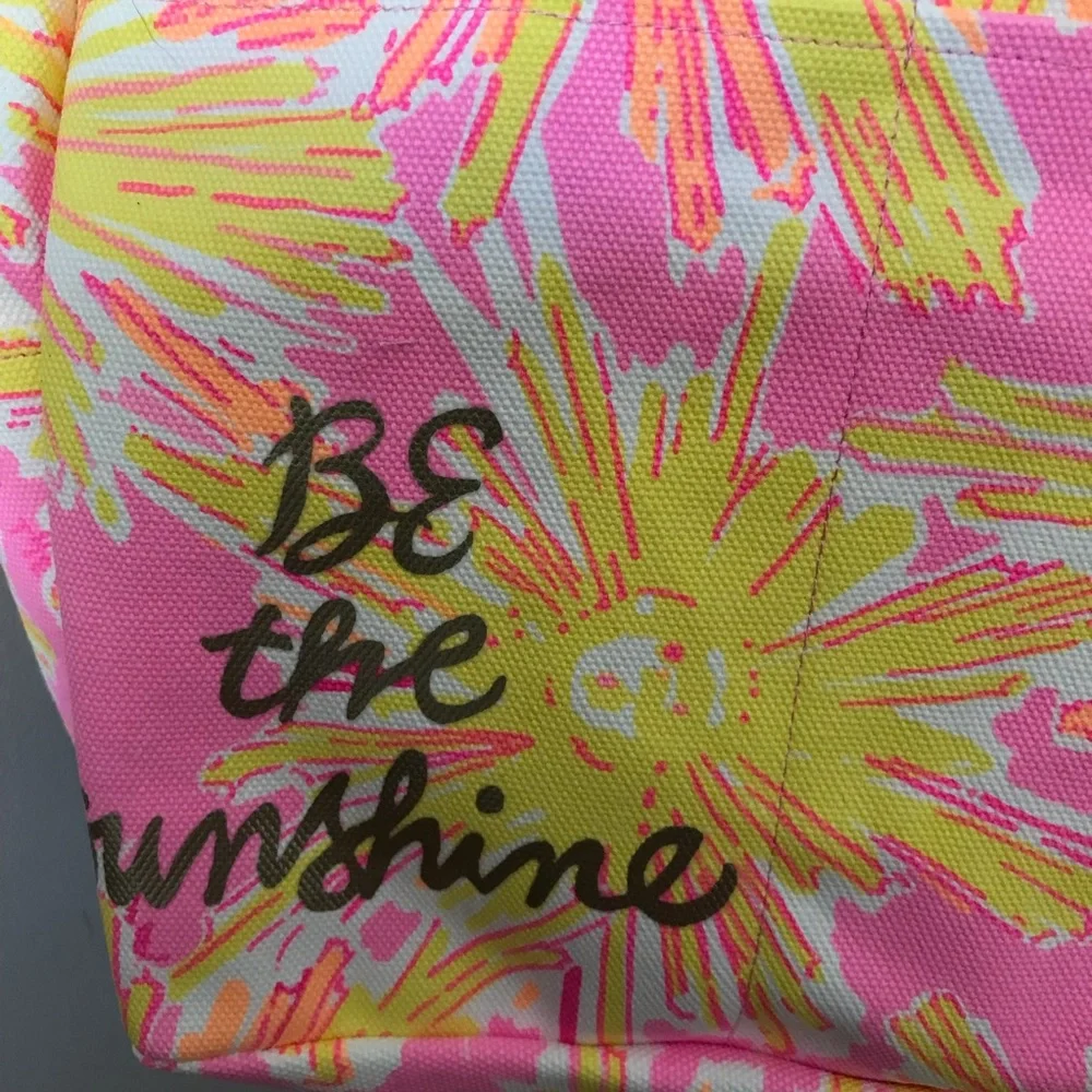 Lily Pulitzer Be The Sunshine Canvas Tote NEW